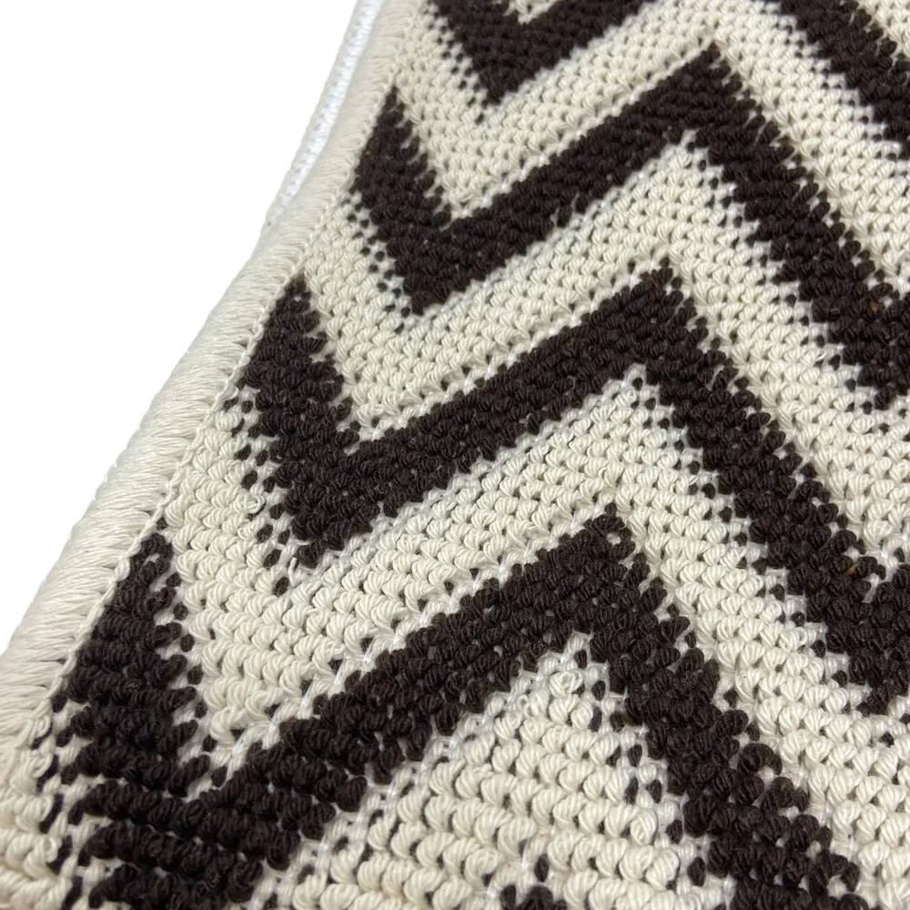 Dahdoul | Brown and Beige | Blended Scatter Rug | Turkish Cotton | 19.5”x31”